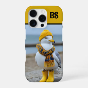 Funny Seagull in Rain Boots – Beach Humour iPhone 16 Pro Case