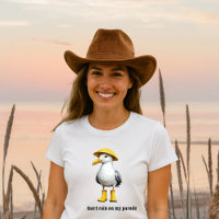 Funny Seagull in Rain Boots – Beach Humour Tri-Ble