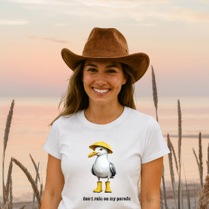 Funny Seagull in Rain Boots – Beach Humour Tri-Ble Tri-Blend Shirt