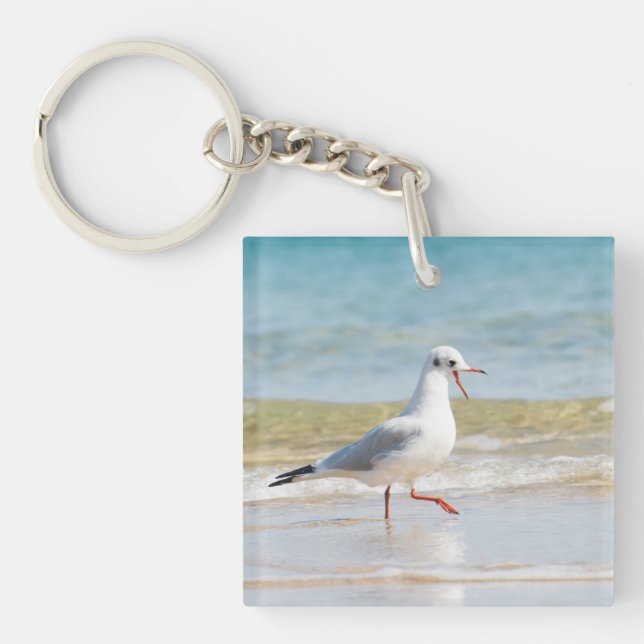 Funny seagull key ring (Front)