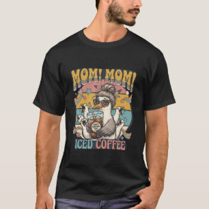 Funny Seagull Mum Iced Coffee Survival Juice Est T-Shirt