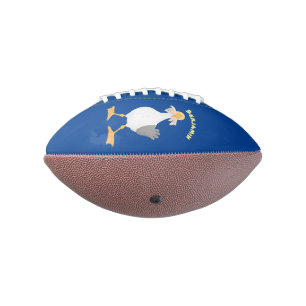 Funny seagull with French fries cartoon American Football