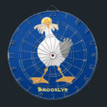 Funny seagull with French fries cartoon Dartboard<br><div class="desc">Seagulls! they love French fries (or chips as we call them in Australia). Chips and seagulls  are a part of the summer seaside landscape and almost part of folklore in some parts of the world. Lots of fun and humour.</div>