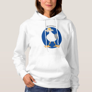 Funny seagull with French fries cartoon Hoodie