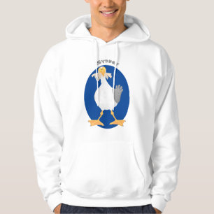 Funny seagull with French fries cartoon Hoodie