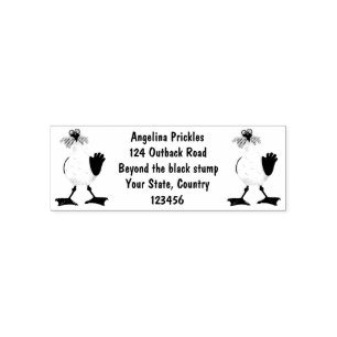 Funny seagull with French fries cartoon Self-inking Stamp