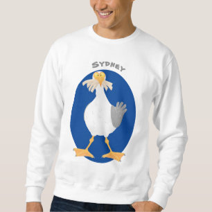 Funny seagull with French fries cartoon Sweatshirt
