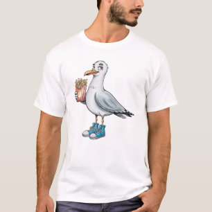 Funny Seagull with French Fries Sneakers