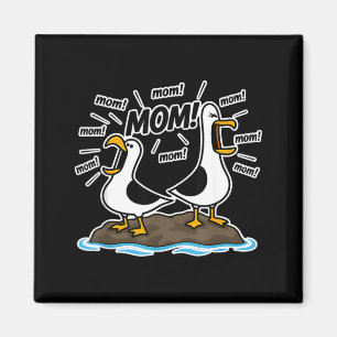 Funny Seagulls Mum Life Chaos Magnet