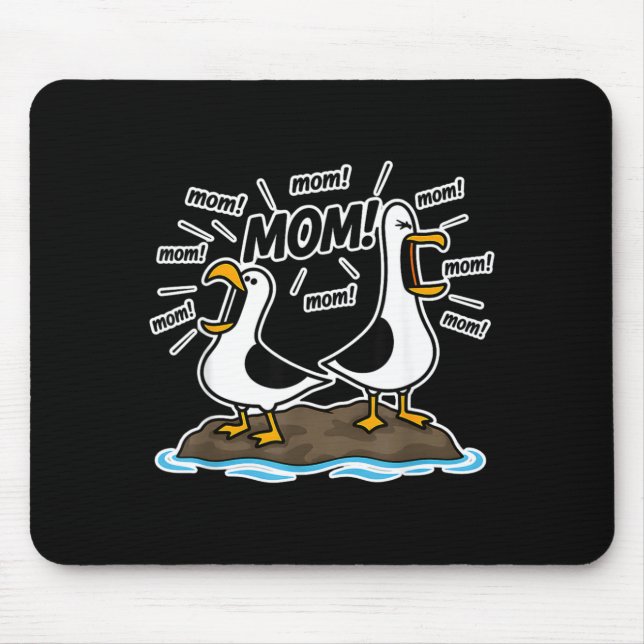 Funny Seagulls Mum Life Chaos Mouse Mat (Front)