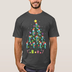 Funny Seahorse Christmas Tree Color Led Light T-sh T-Shirt