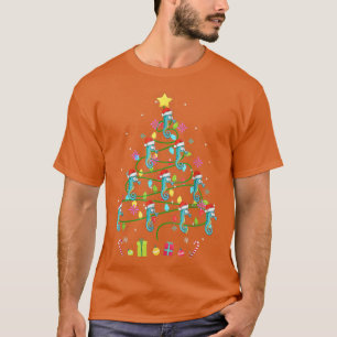 Funny Seahorse Christmas Tree Colour Led Light T-Shirt
