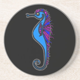 Funny seahorse coaster