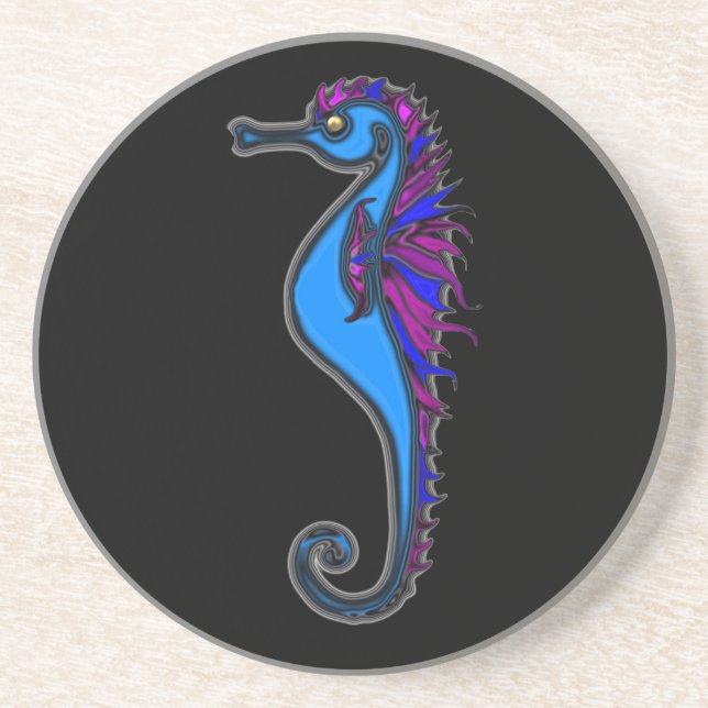 Funny seahorse coaster (Front)