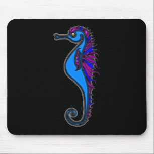 Funny seahorse mouse mat