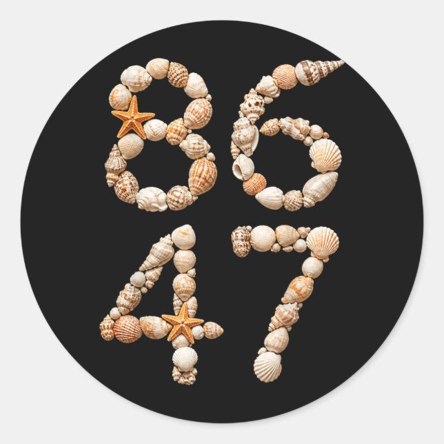 Funny Seashells Sea Shells Summer Beach Classic Round Sticker (Front)