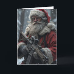 Funny Second Amendment Santa Claus Christmas Card<br><div class="desc">This fun original Second Amendment Santa Claus design makes a fun gift for your favourite hunter,  gun enthusiast,  or patriot.</div>