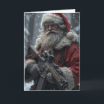 Funny Second Amendment Santa Claus Christmas Card<br><div class="desc">This fun original Second Amendment Santa Claus design makes a fun gift for your favourite hunter,  gun enthusiast,  or patriot.</div>