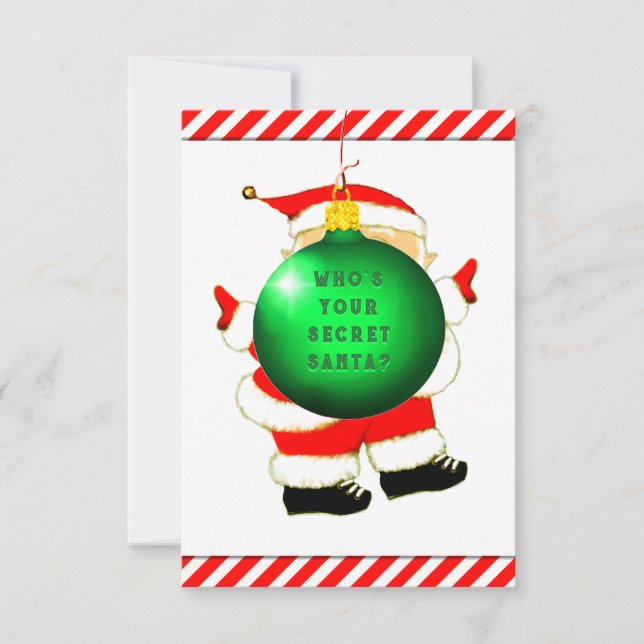 Funny Secret Santa Christmas Card (Front)