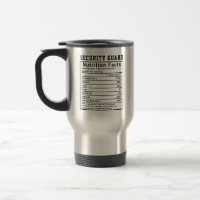 Funny Security Guard Nutrition Facts Protection