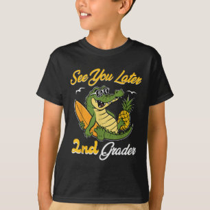 Funny See You Later Second Grader Cool Crocodile S T-Shirt
