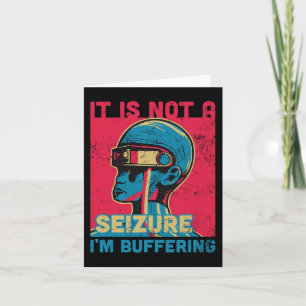 Funny Seizure - Purple ribbon for Epilepsy Awarene Card