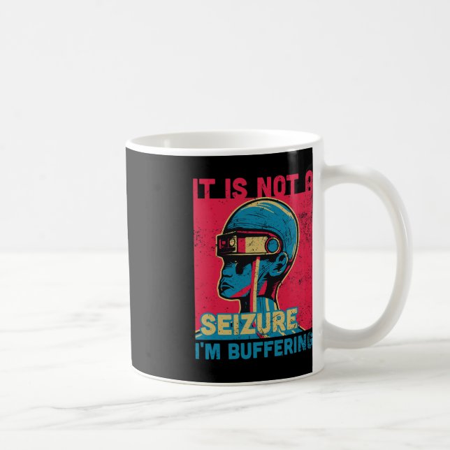 Funny Seizure - Purple ribbon for Epilepsy Awarene Coffee Mug (Right)