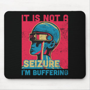 Funny Seizure - Purple ribbon for Epilepsy Awarene Mouse Mat