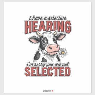Funny Selective Hearing Cow Vintage Shirt Design_1