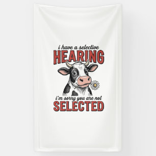 Funny Selective Hearing Cow Vintage Shirt Design_1 Banner