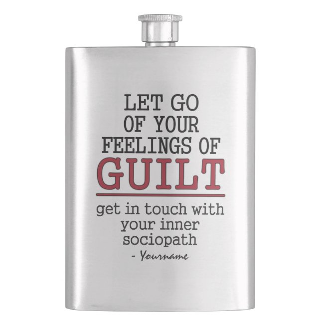Funny Self-Knowledge custom name flask (Front)
