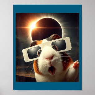 Funny Selfie Guinea Pig Womens Mens Poster