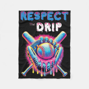 Funny Sell Drip Ice Cream Dripping Respect The Dri Fleece Blanket