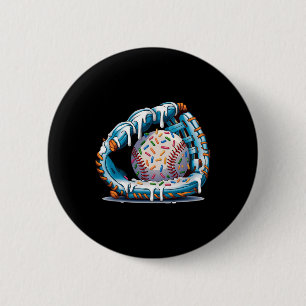 Funny Sell Glove Drip Ice Cream Players Kids Boys  6 Cm Round Badge