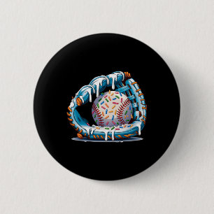 Funny Sell Glove Drip Ice Cream Players Kids Boys  6 Cm Round Badge