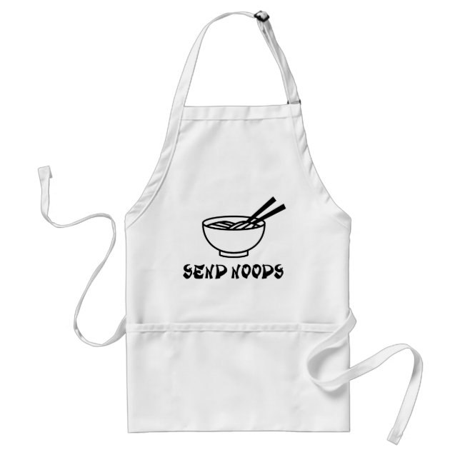 Funny Send Noods cooking Chef Baking Pocket Standard Apron (Front)