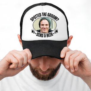 Funny Send The Groom A Beer Bachelor Party Trucker Hat