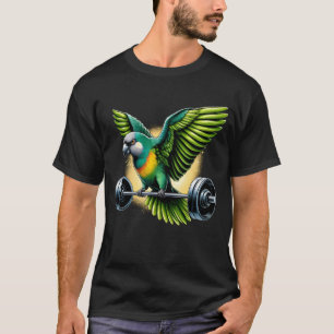 Funny Senegal Parrot Deadlift Weightlifting T-Shirt