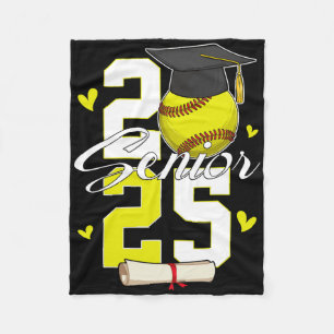 Funny Senior 2025 Cl Of 2025 Graduation Softll Boy Fleece Blanket