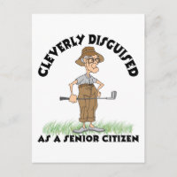 Funny Senior Citizen Golfer