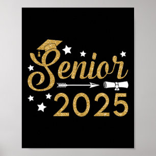 Funny Senior Cl Of 2025 College Graduation Gift Fo Poster