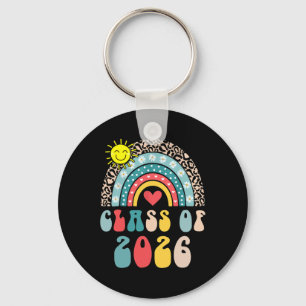 Funny Senior Cl Of 2026 Cute Rainbow Graduation Gr Key Ring