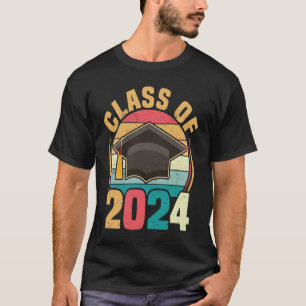 Funny Senior Class Of 2024 Retro Graduation 2024 T-Shirt