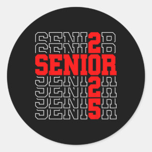 Funny Senior Graduation Gift Cl Of 2025 Senior Boy Classic Round Sticker