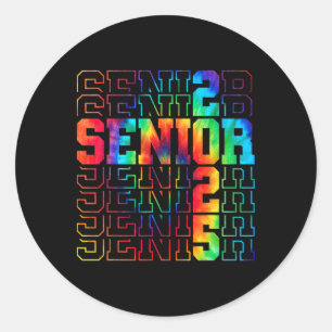 Funny Senior Graduation Gift Cl Of 2025 Senior Boy Classic Round Sticker