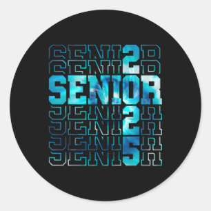 Funny Senior Graduation Gift Cl Of 2025 Senior Boy Classic Round Sticker