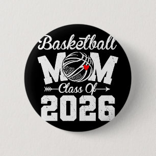 Funny Senior Sketll Mum Cl Of 2026 Graduation Prem 6 Cm Round Badge