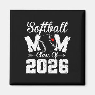 Funny Senior Softball Mum Cl Of 2026 Graduation Pr Magnet