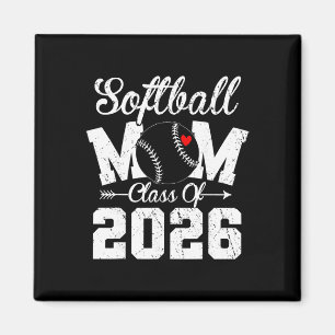 Funny Senior Softll Mum Cl Of 2026 Graduation Magnet
