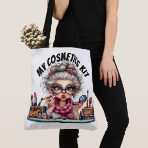 Funny Seniors Cosmetic Tote - See Back Bag
